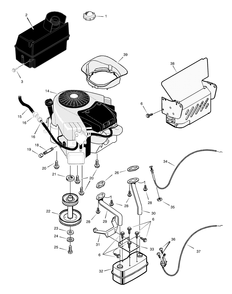Engine Mount Assembly Diagram and Parts List for 425604X18A 2003 Briggs and Stratton Lawn Tractor